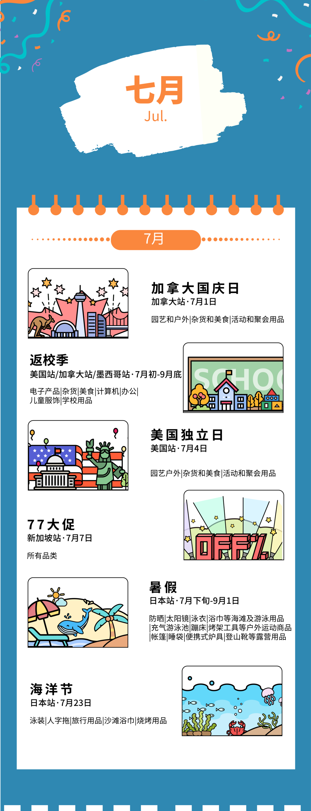 2022跨境營銷日歷 | 亞馬遜123個大賣熱點，收藏起來，一個不漏走！