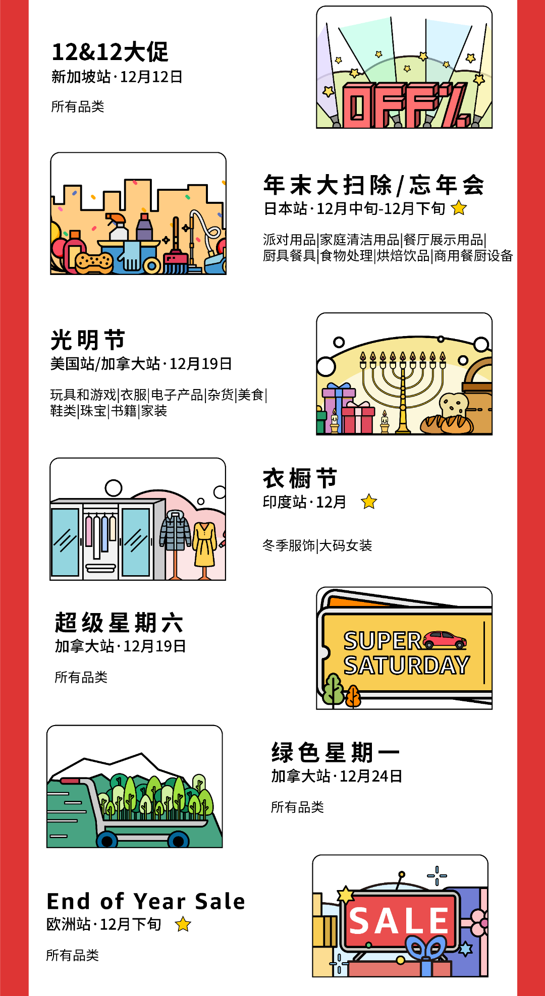 2022跨境營銷日歷 | 亞馬遜123個大賣熱點，收藏起來，一個不漏走！