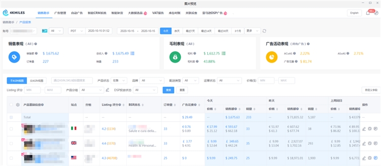 4KMILES ——亞馬孫賣家智能管理工具