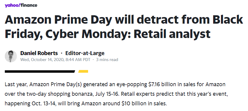 Primeday完美收官!黑五網一也許會遭殃?