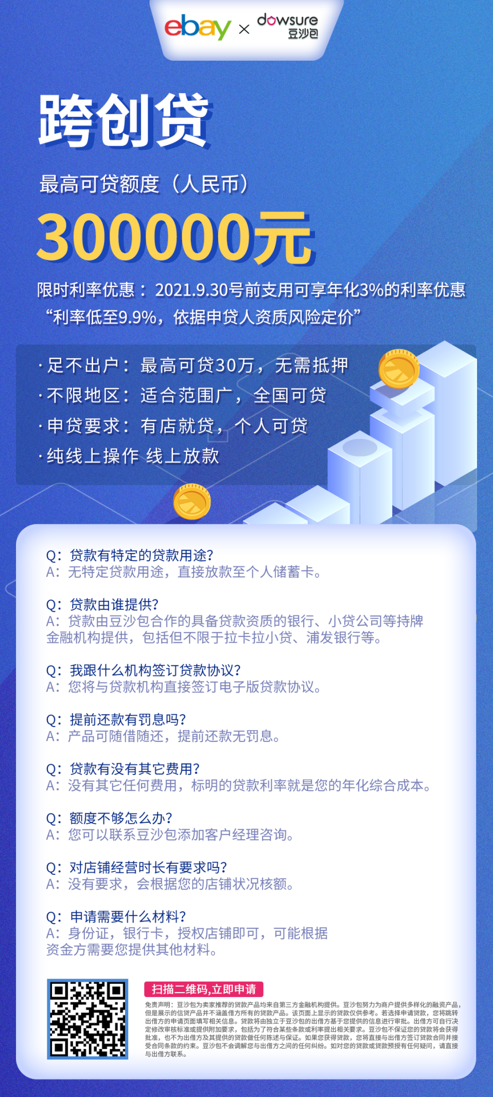 eBay與豆沙包合作在中國推出賣家貸款推薦服務