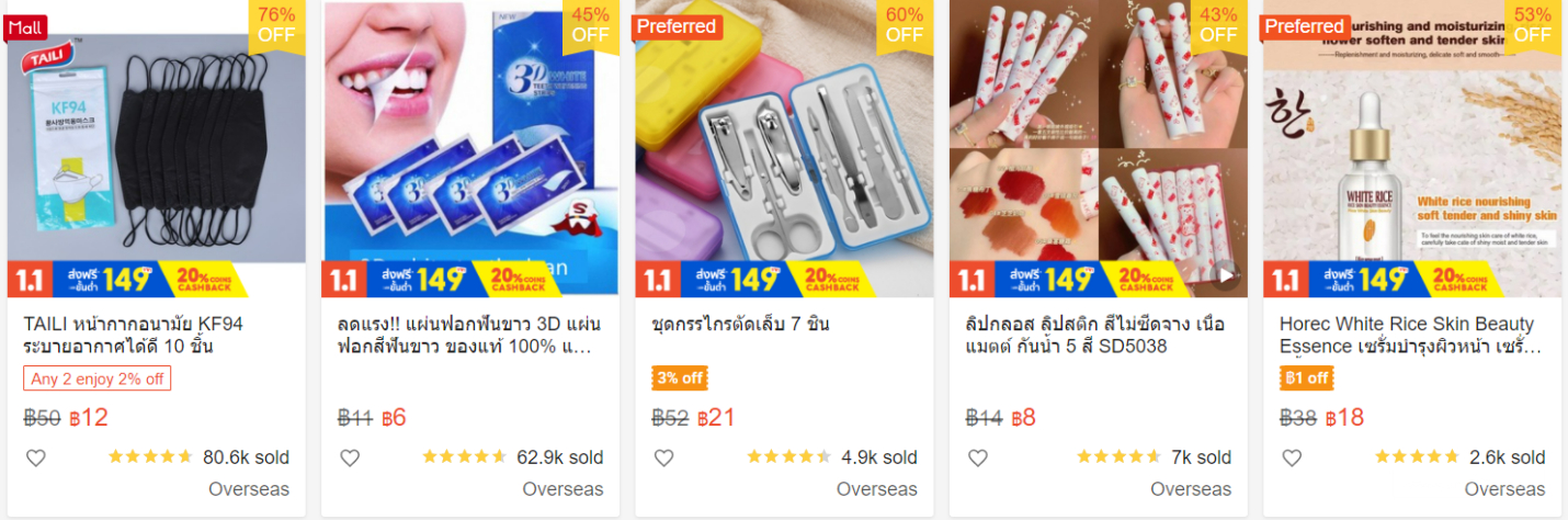 【Shopee市場周報】蝦皮泰國站2022年1月第1周市場周報