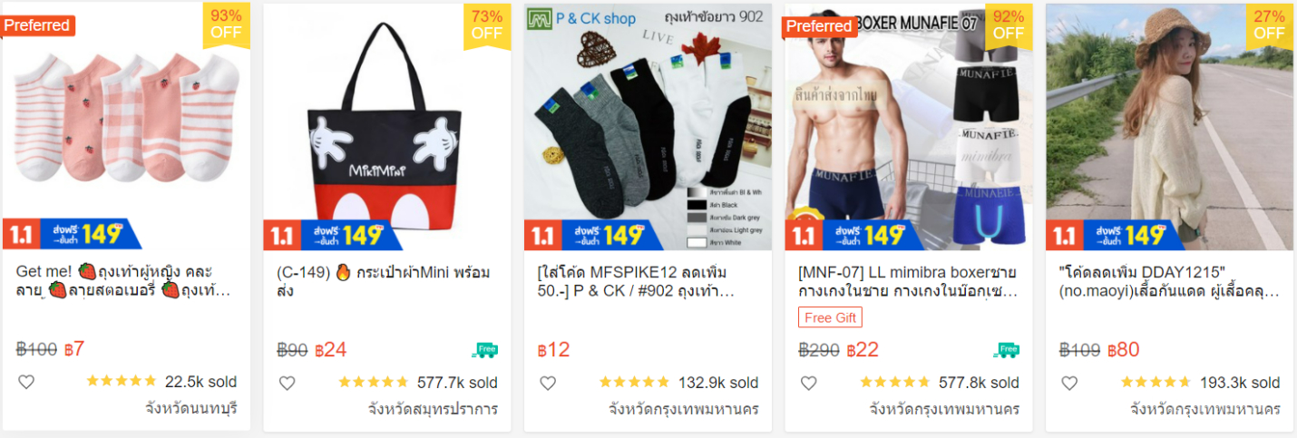 【Shopee市場周報】蝦皮泰國站2022年1月第1周市場周報