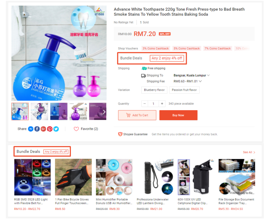 【Shopee市場周報】蝦皮馬來西亞站2021年11月第2周市場周報