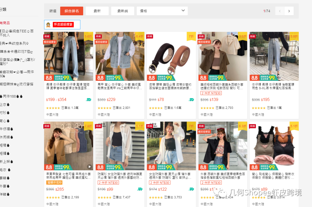 幾何 | Shopee引流款和利潤(rùn)款的定位