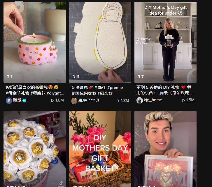 近30天曝光1.37億次,TikTok母親節(jié)禮品熱度狂飆
